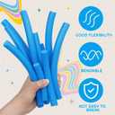 Frienda 1 Inch x 40 ft Blue Foam Noodles for Crafts Versatile Pool Noodles Foam Tubes Cylinder Rods for Modeling, DIY Arts and Crafts Supplies