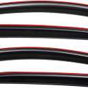 Lightronic Extra Durable Clip-on in-Channel Auto Vent Window Visor, Fits 2016-2021 Honda Civic Sedan, UV Protection Rain Guard, Original Wind Deflector, No-Drill Easy Install, Dark Smoke, 4-Pcs