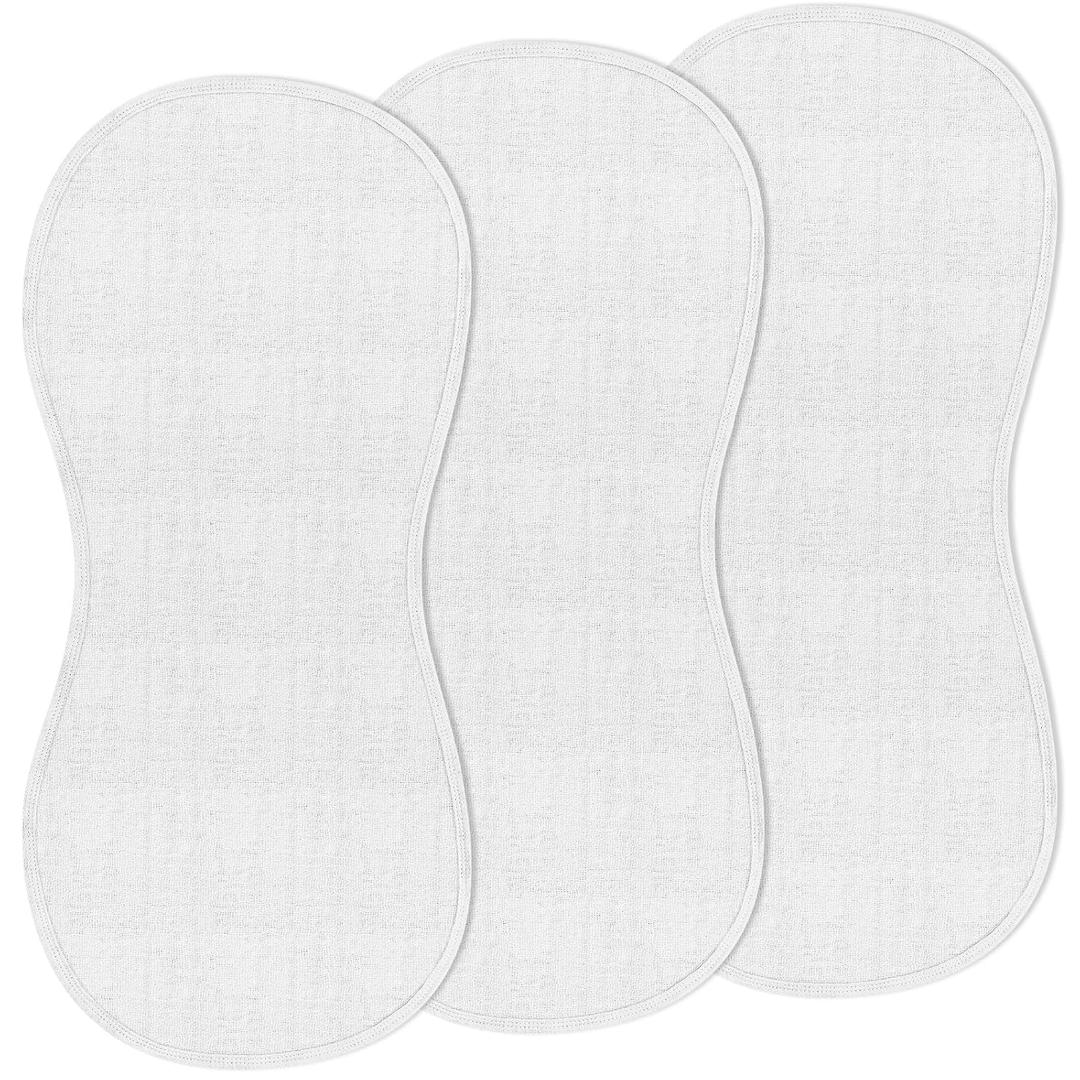3 Pcs Changing Pad Liners Fits in Peanut Shape Changing Pad Waterproof Diaper Mats Organic Cotton Peanut Mats are Warm on a Baby's Back, Washable Reusable(Simple Style,White)