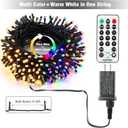 Brizled Christmas Lights, 65.67ft 200 LED Color Changing Tree Lights 11-Function Warm White & Multicolored Christmas Lights Remote, Connectable Mini Lights Set Decorative Lights String for Xmas Party