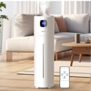 Large Humidifiers for Bedroom, 9L/2.5Gal Ultrasonic Cool Mist, Easy Clean with 350ML/H Large Mist Speed, Quiet Tower, Suitable for Kids Room Plant Yoga (White