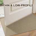 Ultra Thin Door Mat Indoor Entrance 24"x47", Low-Profile Indoor Door Mat, Non Slip Rubber Backing Welcome Entry Mat, Dirt Trapper Entryway Mat Inside Doormat, Khaki