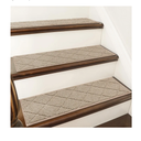 COSY HOMEER Edging Stair Treads Non-Slip Carpet Mat 28inX9in Indoor Stair Runners for Wooden Steps, Edging Stair Rugs for Kids and Dogs, 100% Polyester TPE Backing(4pc, Beige)