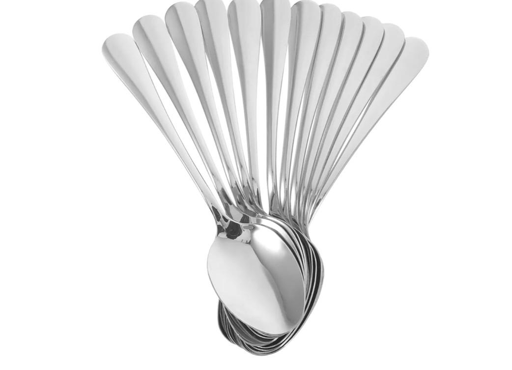 Stainless Steel Spoon Dinner Dessert Spoons Serving Utensils for Dining Table Mirror Polished Silverware for Home Parties Dishwasher Safe