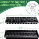 72-Cell Seed Trays with Drainage Trays-10 Sets 20 Packs-1020 Durable Plastic Plant Tray for Seed Germination21x11x1.81 in