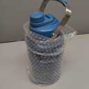 BJPKPK 64oz Insulated Water Bottles, Dishwasher Safe Half gallon Water Bottle with Metal Handle, BPA Free Spout Lid & Detachable Bowl, Large Stainless Steel Jugs, Navy Blue