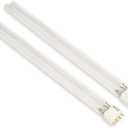LSE Lighting 2-Pack 16" UV Bulbs 72W High Output UV-C Lamps Compatible with Breathe Clean Systems High Performance Replacement Designed in USA