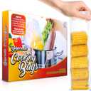 Disposable Heat Resistant Cooking Bags Multi-Use BPA-Free Plastic Food Bags Good For Poultry & Vegetables. For Cooking, Reheating, Microwave, Roasting, & Defrosting, 50 Pack