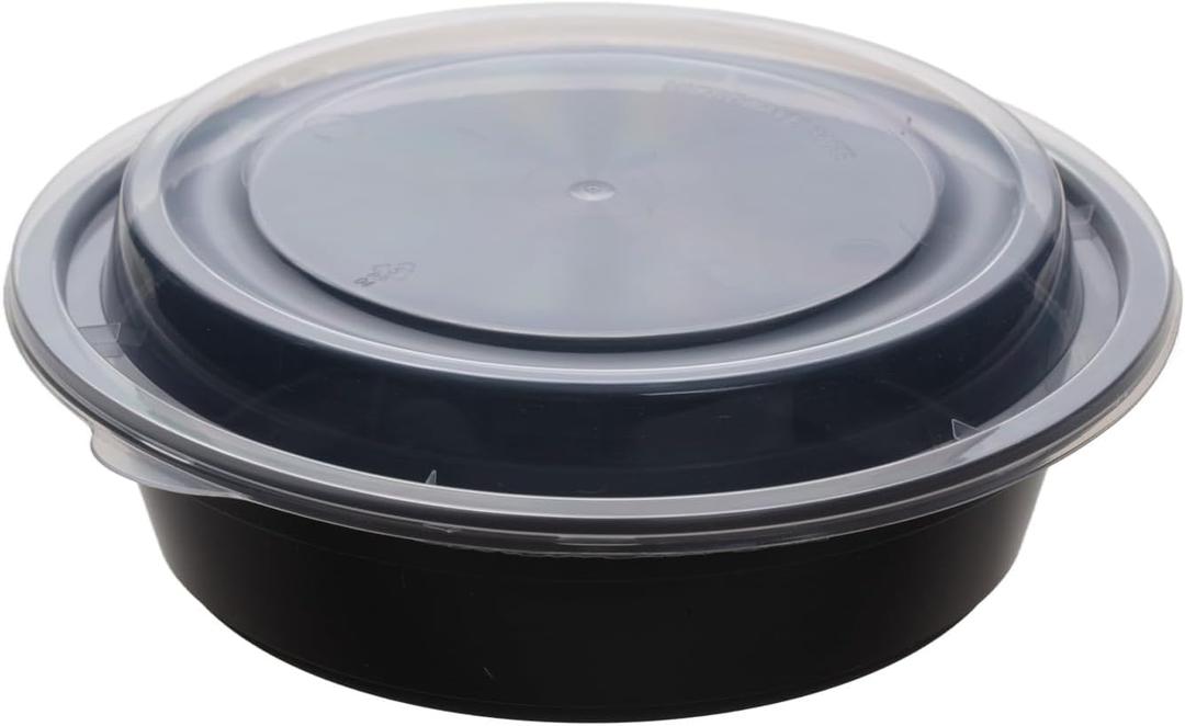 24 oz Round Meal Prep Bowls (50-Pack) - Reusable, BPA-Free - Perfect for Salads, Buddha Bowls & Healthy Lunches