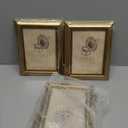 5X7 PICTURE FRAME WITH REAL GLASS, 4 SET ORNATE VINTAGE PICTURE FRAMES FOR WALL OR TABLETOP DISPLAY, GOLD 5 X 7 FRAME FOR WALL HOME BEST GIFT