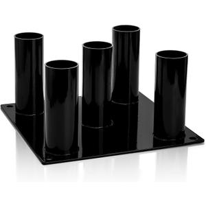 Tebery Barbell Floor Stand Holder, 5 Barbells Vertical Corner Storage Rack, Heavy Duty Home Gym Weight Organizer for Bars, Hex, Trap, Curl, Triceps Bars