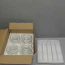 ALINK Ribbed Drinking Glass Cups with Straws Set of 4, 12 oz Aesthetic Iced Coffee Glasses, Wave Bubble Tumbler, Ripple Glassware, Beer Glasses for Coctail, Soda, Gift with Brush