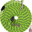 100FT Extra Long Dog Leash for Dog Training, Reflective Threads Check Cord Dog Leash, Heavy Duty Dog Lead for Large Medium Small Dogs Outside Walking, Playing, Camping, or Yard
