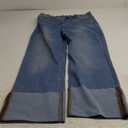 KUNMI Jeans for Women Wide Leg Baggy High Waist Boyfriends Straight Leg Stretchy Denim Pants Trendy Fall 2025 (12, Cuffed Blue)