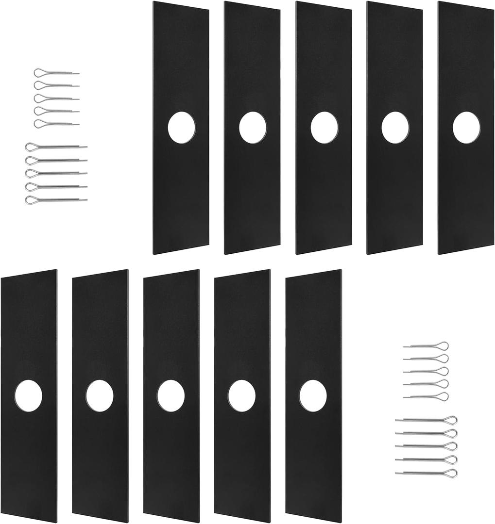 3 x Keycci AEB0800 Edger Blades, 8 inch x 2 inch with 1 inch Center Hole & Pin Bolt, Compatible with E GO 56V Edger Models EA0800 ME0801 ME0800 Lawn Mower, 10 Pack