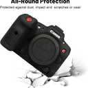 Easy Hood Camera Case for Canon EOS R5C Mirrorless Camera, Anti-Scratch Soft Silicone Rubber Case Protective Body Housing Protector Skin Cover-Black