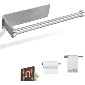 Paper Towel Holders Magnetic Steel Brushed Towel Roll Holders with Strong Magnetic Backing - Fit for Large Paper Towels-for Kitchen,Refrigerator,Grill,Toolbox,Garage,Shop (12inch, Blush)