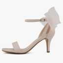 Delicious Everly ~ Women Ankle Strap Low Heel Bridal Dress Sandals 7.5