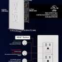 MOES GFCI Outlet 15 Amp, Self-Test GFCI Electrical Outlet with Weather & Tamper Resistant Receptacle, Screwless Wall Plate, LED Indicator, Outdoor or Indoor Use, UL Listed, Matte White,1Pack