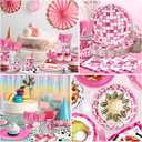 Cowgirl Birthday Party Decorations Supplies - 229 Pcs Western Disco Party Kit with Banner, Plates, Cups, Cutlery, Balloons & Table Cover, Serve 30