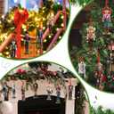 24 Pcs Christmas Nutcracker Ornaments 4.7 Inch Wooden Hanging Nutcrackers Figure for Christmas Tree Hanging Double-Sided Printing Holiday Decor Xmas Party Supplies(Western Cowboy)