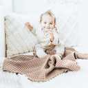 Konssy Waffle Baby Blanket - Soft & Cozy Nursery Swaddle Blanket, Lightweight Toddler Throw for Boys & Girls, Ideal for Wrapping(Clay) (41" x 37")