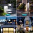 kolpop Solar Lights Outdoor 2 Pack, 140LED/3 Modes Motion Sensor Wall Lights Solar Powered, Wireless IP65 Waterproof Solar Lights Outside Bright for Deck Steps Fence Patio Front Door Pathway, White