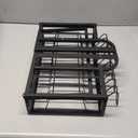 2-Tier Foldable Dish Drying Rack with Drainboard, Stainless Steel Large Capacity Kitchen Counter Organizer with Cup Holder, Utensil & Cutting Board Storage, No Assembly Required, Black