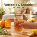 16oz Hobnail Drinking Glasses Set of 6, Vintage Embossed Clear Highball Tumblers, Large Capacity, Non-Slip Beaded Texture, Dishwasher-Safe Lead-Free Cups for Water, Cocktails, Juice, Beer & Whiskey