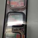 6 Pack Case for Apple Watch SE 3 (2025)/SE 2/SE/Series 6/5/4 44mm with Tempered Glass Screen Protector, Hard PC Ultra-Thin Scratch Resistant Protective Cover for iWatch 44mm Accessories (Black+Clear+Pink+Rose gold+Silver+Classic Leopard)