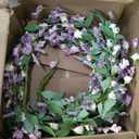 4pcs 47.2-inch Artificial Fake Wisteria Hanging Flower Garland Silk Flower String Home Party Decoration White Blue Pink Purple (Purple)