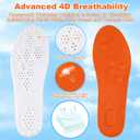 Insoles for Kids Youth 4D Cloud Insoles for Men & Women Arch Support Shock Absorption Relieve Foot Shock Absorption (2 Pair,Black, 6.5Y-7Y)