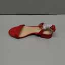 Shoe Land Women's Low Heels Dressy Sandals for 2025-1 Inch Chunky Block Short Heels | Square Open Toe with Adjustable Ankle Strap | Wedding & Party Heeled Sandals, 7.5