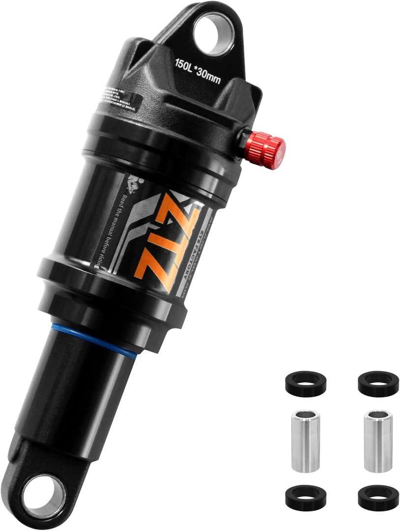 Bike Rear Shock, Air Pressure Shock Absorbers, 125/150/165/190/210mm, 20/30/35/50/60mm Travel, Hydraulic Rear Suspension Shock for Mtb/e-bike (150 * 30mm)