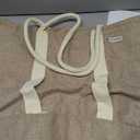 Large Beach Tote Bag with Zipper-Travel Tote Bag for Women with Sun Hat Holder Strap Boho Summer Beach Tote (Beige)