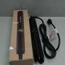 ANNLARY Hair Straightener 1 Inch Flat Iron and Curler 2 in 1, 15s Fast Heating, Professional Titanium Ceramic Ionic Dual Voltage Straighteners for All Hair Types (Black)