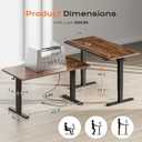 Huuger 55 x 28 Large Electric Standing Desk with 4 AC Outlets, Type-C Port, Height Adjustable Computer Desk, 27.6" Deep Desktop, Stand up Gaming Office Desk, 3 Preset Heights, Rustic Brown
