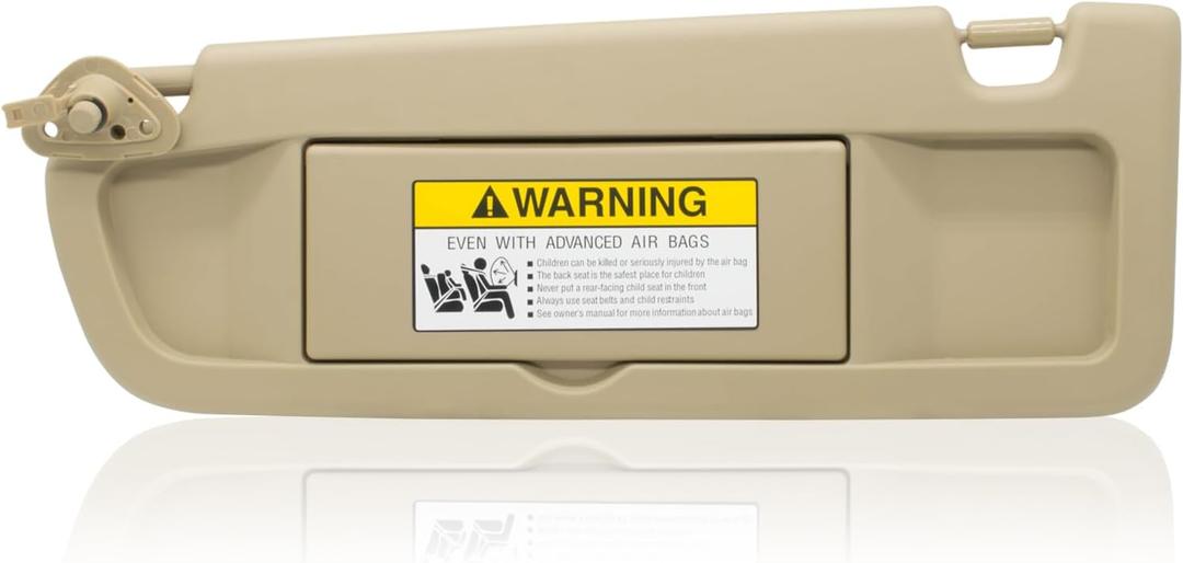 Left Driver Side Sun Visor Replacement Compatible with Honda Civic 2006 2007 2008 2009 2010 2011 Replaces# 83280-SNA-W01ZB Color Beige