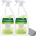 Biokleen Bac-Out Pet Urine Odor Eliminator - 32 Ounce Spray 2 Pack - Enzymatic, Natural, Destroys Stains & Odors Safely, for Pet Stains on Carpets & Furniture - Micro Towel Included