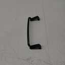 mDesign Steel Metal Wire Over Cabinet Towel Rack Storage Organizer - Hang on Cabinet or Door - Towel Bar Holder for Kitchen - Holds Hand Towels, Washcloths - Spira Collection, Matte Black