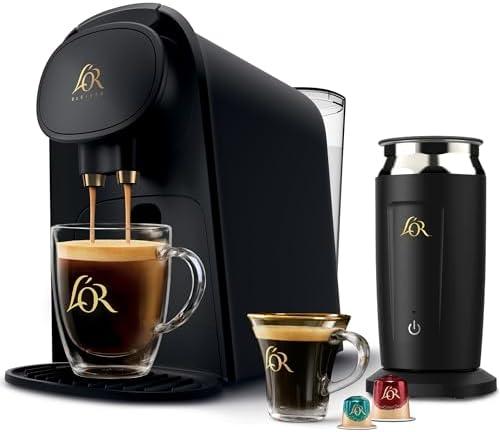 L'OR Barista System Coffee and Espresso Machine Combo with Frother, Matte Black