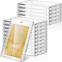 SATINIOR 15 Pcs 100 Pt Magnetic Card Holder, Holder Case Clear Protectors for Thick Baseball Football Hockey Cards