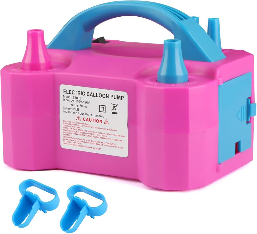 OWill 600W Electric Balloon Pump for Quick Inflation - Ideal for Air, Portable and Efficient Balloon Pump Electric as an Alternative to Helium for Inflated Balloons
