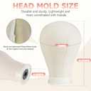 Wig Head Stand 23 Inch, Wig Stand with Head Wig Stand Tripod with Mannequin Head Stand, Wig Head Stand with Canvas Head for Wigs Making Display with Table Clamp, Wig Caps, Pins Set(Wig not included)
