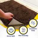 Muddy Mat | Super Absorbent Door Mat Indoor, Microfiber Quick Dry Chenille Entryway Rug, Non-Slip Front Door Mat, Indoor Mats for Entryway, Machine Washable Pet Rug, Brown 59"x24"