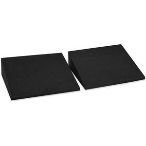 StrongTek 13" Large Yoga Foam Wedge, Slant Board, Calf Stretcher, Improve Lower Leg Strength, Stability, Incline Wedge, Knee Pad, Back Support, Footrest Cushion, Physical Therapy, One Pair (Basic-Black)