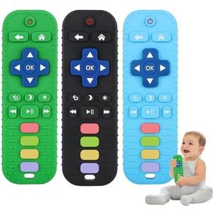 Fu Store 3 Pack Baby Teether Toy Chew Toy for Babies 0-12 Months 6-36 Months TV Remote Control Shape Teething Relief Baby Toys for Infants Developmental Soothe Babies Gums Gifts Set Fu Store 3 Pack Baby Teether Toy Chew Toy for Babies 0-12 Months 6-36 Months TV Remote Control Shape Teething Relief Baby Toys for Infants Developmental Soothe Babies Gums Gifts Set