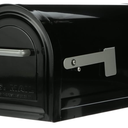 Gibraltar Mailboxes Reliant Locking, Large Capacity, Galvanized Steel, Post-Mount Mailbox, Black
