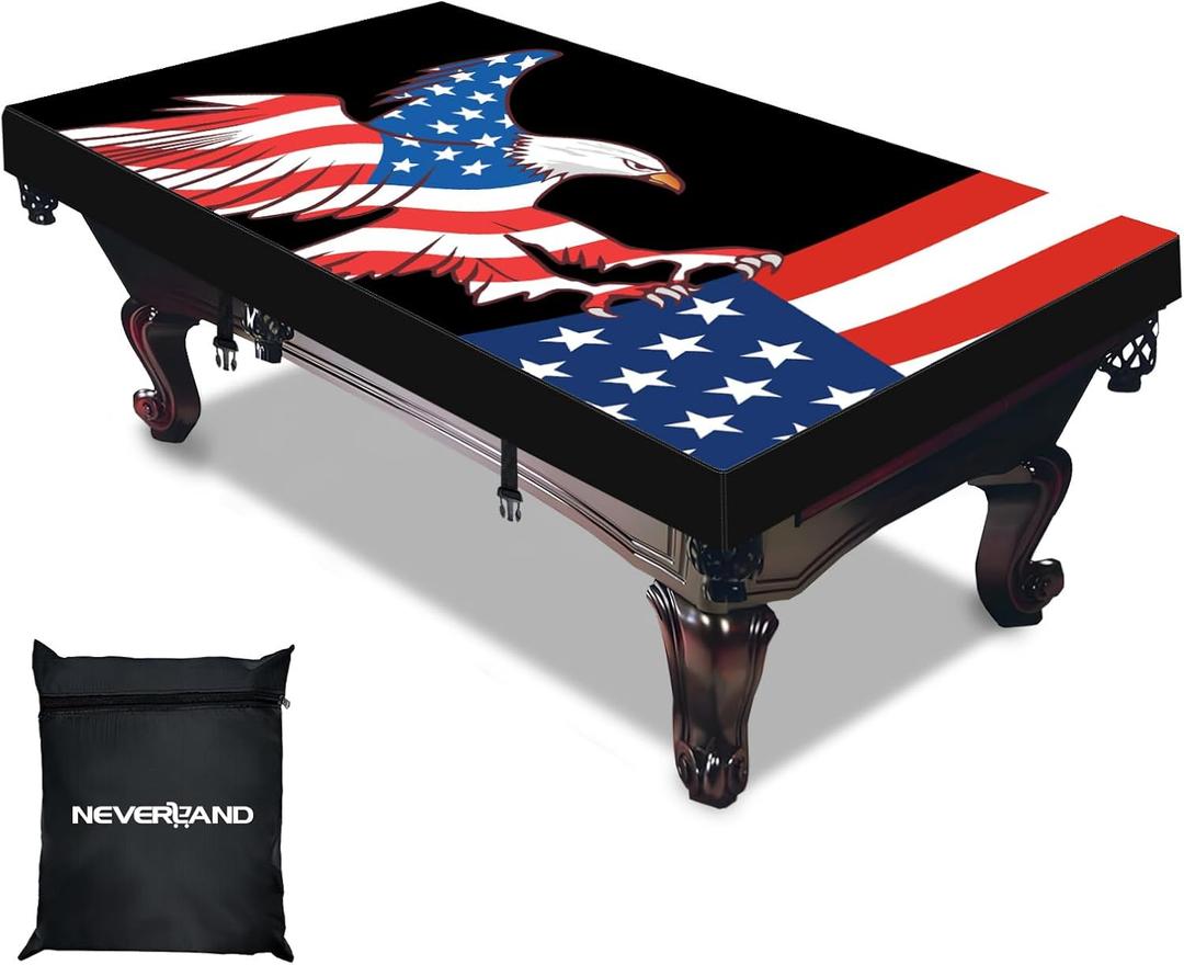 NEVERLAND Pool Table Cover 8ft - Waterproof & Dustproof, Indoor & Outdoor Protection, Oxford Cloth Tear-Resistant Scratch-Proof Billiard Table Covers for Home and Billiard Room