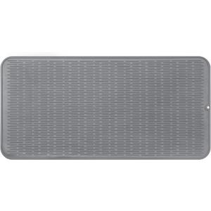 MicoYang Silicone Dish Drying Mat for Multiple Usage,Easy clean,Eco-friendly,Heat-resistant Silicone Mat for Kitchen Counter or Sink,Refrigerator or Drawer Liner Grey 5XL 36inches x 18inches
